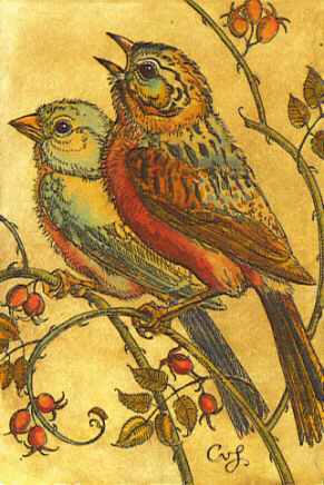 AFBR - Birds w/Rosehips